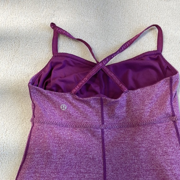 lululemon Bulerias Tank size 6 with Drawstring Waistband heathered dewberry - Picture 6 of 7